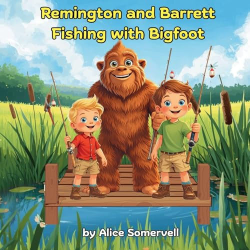 Remington and Barrett Fishing with Bigfoot