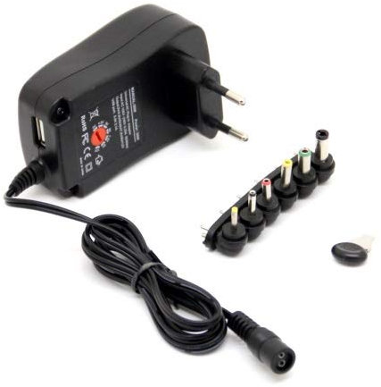 Top Chargeur * Adaptateur Secteur Alimentation Chargeur Universel 30W DC 3V 4.5V 5V 6V 7.5V 9V 12V USB Réglable Multi-Embouts