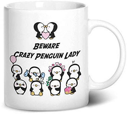 Beware The Crazy Penguin Lady - Printed Mug