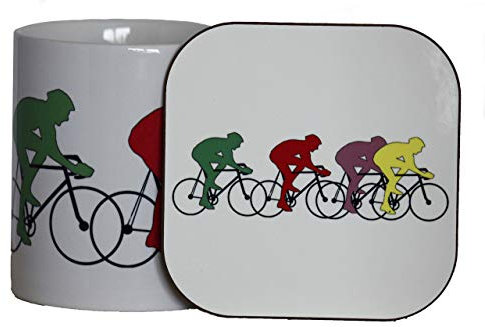 Cycling Mug & Coaster Gift Set, sent Free post