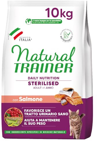 Trainer Natural Sterilised Erwachsene mit Lachs und Erbsenfaser 10 kg, 10.000 g