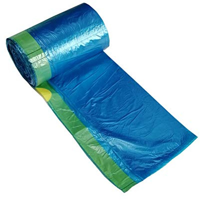 Fangkun Lot de 100 petits sacs poubelle en plastique bleu avec cordon de serrage pour salle de bain 15 litres