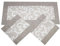 Russo Tessuti Tris Centri Centrini Runner Tavola Ghirigori Nero Bordeaux Grigio-Beige