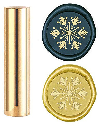craspire Weihnachts-Wachssiegelstempel, Schneeflocke, Mini-Messing-Siegelstempel, Pistolenwachssiegel, 15 mm, Für Weihnachtsfeier, Umschlag, Hochzeit, Einladungskarte, Verzierung, Flaschendekoration