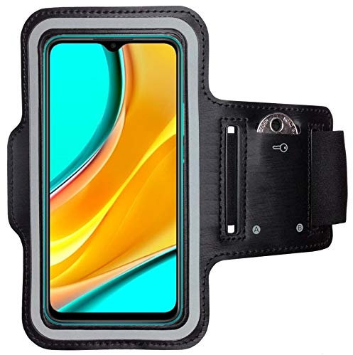 CoverKingz Brassard de Sport pour Xiaomi Redmi Note 9 - Brassard pour Smartphone, Accessoire de Sport avec Poche pour Les clés Redmi Note 9 - Accessoire Sport, Brassard téléphone Portable Noir