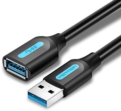VENTION USB 3.0 Verlängerungskabel 5 Gbps 2M, USB 3.0 A Stecker auf A Buchse, USB Extension Cable für Kartenlesegerät, Tastatur, USB-Stick, Externe Festplatte, USB-Hub, Drucker, Kamera und mehr