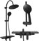 Rea Colonne de Douche SET VIGO BLACK Système de Douche en Laiton Pour Salle de Bain (Noir)