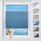 TFSKY Plissee ohne Bohren Verdunkelung Klemmfix Blau B85 x H130 cm Thermo Plissees Verdunklung 100% Blickdicht Plisseerollo für Fenster & Tür Verdunklungsplissee Sonnenschutz Sichtschutz