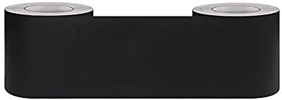 KeZheXi Tapetenbordüre Selbstklebend schwarz 10x500CM für Badezimmer Wohnzimmer Küche Verdicken PVC Dekorative Bordüre Abnehmbare Wasserdicht Taille rahmen Wandtattoo