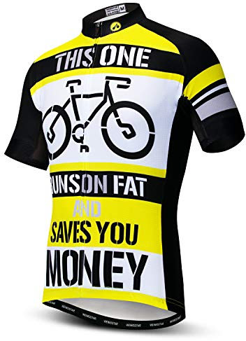 Herren-Fahrradtrikot, kurzärmelig, schnelltrocknend, atmungsaktiv, Sparen Sie Geld, L