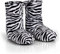 normani® Körnerpantoffeln - Hausschuhe für die Mikrowelle - Hausstiefel mit Leinsamenfüllung - extra hoher Schaft Farbe Zebra Größe M=36/40