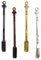 4Colors Snuff Spoon, Mini Scoop Shovel Medicine Spoon with Pendants Necklace Loop, Metal Snuff Powder Shovel for Vials (4 Colors)