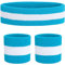 ONUPGO Schweißband-Set (3 Stück) Sport-Stirnband für das Handgelenk, gestreifte Schweißbänder, Frottee-Armband, Sportübung, Basketball, Handgelenk, Schweißband und Stirnbänder