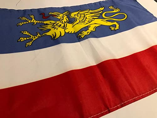Generisch Rostock Flagge Fahne 30x45 cm Stockflagge