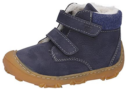 RICOSTA Jungen Stiefel NICO, Kinder Lauflernschuhe, Weite: Weit, terracare,Barfuß-Schuh, wasserdicht, Klettstiefel, Booties, See (180), 25 EU