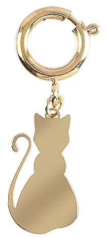 DRAEGER PARIS 1886 - Charm Chat Doré en Acier Inoxydable - Accessoire Personnalisable pour Portefeuille, Sac ou Porte-clés - Cadeau Chic et Tendance - Livré en Boîte Élégante - Dimensions : 2 x 1,5 cm
