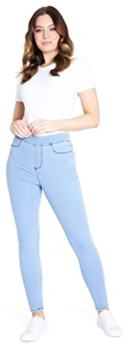CityComfort Womens Jegging Jeans, High Waisted Stretchy Denim Leggings (Light Blue, 16)
