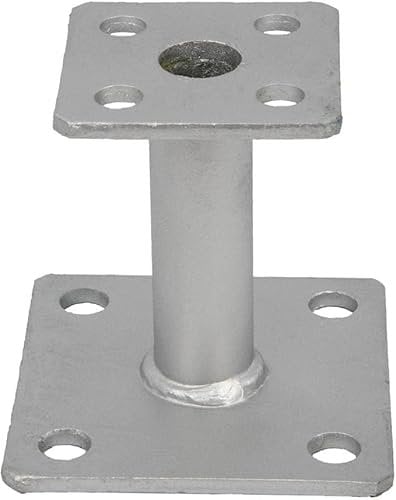 GeZu Impex Support de poteau Galvanisé à chaud 70 x 70 mm platine poteau bois pied poteaux clôture