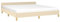 vidaXL Bettgestell mit Kopfteil Polsterbett Bett Doppelbett Bettrahmen Lattenrost Stoffbett Schlafzimmerbett Schlafzimmermöbel Creme 180x200cm Stoff