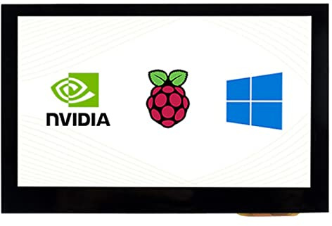 Coolwell Waveshare 4.3 Inch HDMI Display Raspberry Pi Screen Touchscreen 800×480 Capacitive LCD Monitor for Raspberry Pi 4B+ 4B 3B+ 3B 2B+ Zero W Jetson Nano Windows 11 10 8.1 8 7