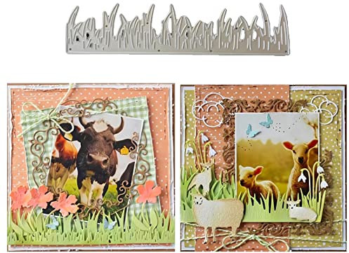 Qoiseys grünes Gras Stanzschablone Die Stanzen Basteln Prägeschablone, Stanzungen für DIY Scrapbooking Fotoalbum Dekoratives Papier Basteln Prägeschablone