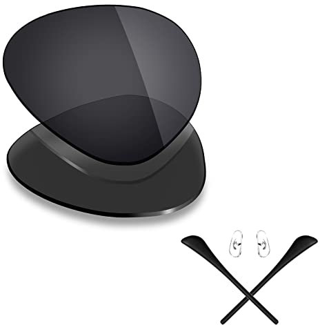 Mryok Polarisierte Ersatzgläser und Gummi-Sets für Ray-Ban Aviator RB3025 – Optionen, Polarisiert - Stealth Black, 55 mm