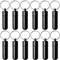 12 Stücke Pillendose Schlüsselanhänger, Basicon Mini Aluminium Pillenbox Schlüsselanhänger Wasserdichte Pillendose Kleine Tablettendose Tablettenbox für Unterwegs, Schwarz