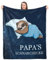 Lustige Faultier Decke Geschenk für Papa, Kuscheldecke Flauschig An Meinen Papa, Super Weich Warme Personalisierte Deutsch Decke Beste Geburtstag, Weihnachten Geschenke Wohndecke