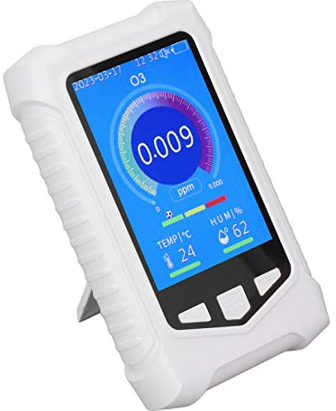 Luftdetektor, Tragbarer Bunter Ozonmessgerät-Detektor mit USB-Aufladung und Empfindlichen Sensoren für Luftqualitätstests, Innenluftqualitätsmessgeräte