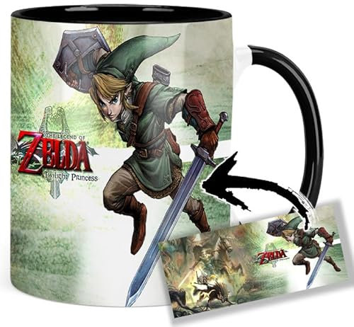 MasTazas The Legend 000 Of Zelda Twilight Princess Tasse Ceramique Intérieure et Poignée Noire Mug