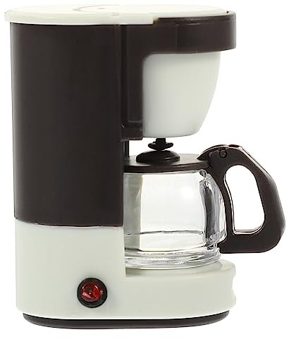 CALLARON Kaffeemaschine Spielküchen-Zubehör Mini-Kaffeemaschine Spielzeug DIY-Puppenhaus Spielhaus Spielset Für Ab 14 Jahren (Beige)