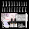 Kredioo Kit Completo de Uñas Postizas - 500pcs Soft Gel Tips, Pegamento, Lámpara UV, 4 en 1 Gel Adhesivo - Para Manicura Acrílica y Polygel