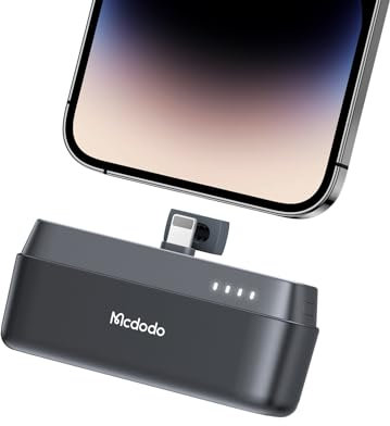 20W Power Bank 5000mAh per iPhone, Mcdodo PD 3.0A Carica Rapida Caricabatterie Portatile Compatta e Carino Powerbank Batteria Esterna con Fascia per iPhone 14/14 Pro/13/12/11/XR/8/7 Ecc