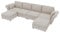 SUPPNEED Ecksofa mit Schlaffunktion, Schlafcouch 300x143cm, Modulares Sofa U-Form, Eckcouch für Wohnzimmer, Polsterecke, Sofa L Form