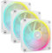 Corsair iCUE LINK LX120 RGB 120mm PWM Fans Triple Pack – Dual Light Loops – Includes iCUE LINK System Hub AirGuide Technology – White