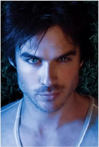 FANGMKJ DIY 5D Diamond Painting Kits for Adults Kids,The Vampire Diaries,Diamant MalereiSet Embroidery Pattern Round Cross Stitch Kit Mosaic Home Decor-11.8x15.7inch