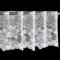 Molaxhome Spitze Scheibengardinen Kurzstores Jacquard Halbtransparent Küchengardinen Bistrogardine Fenstervorhang Küche Vorhänge Fensterschal mit gebogter Kante Valance 684-04