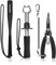 supregear Kit di Attrezzi da Pesca, Pinze da Pesca con Custodia/Lacciolo, Pinza per Labbra di Pesce, Mazza da Pesca, Attrezzatura da Pesca in Acqua Salata, Regali per Uomo, Nero