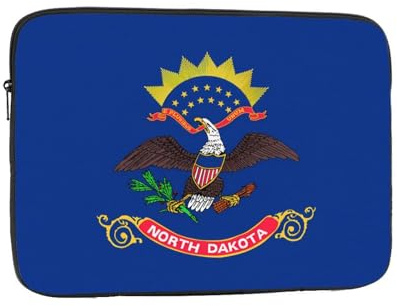 Laptop-Schutzhülle, langlebig, stoßfest, tragbar, geeignet für MacBook, HP, Asus/Dell, Lenovo, Acer und andere Laptops, Innenhüllen mit Nord-Dakota-Flagge