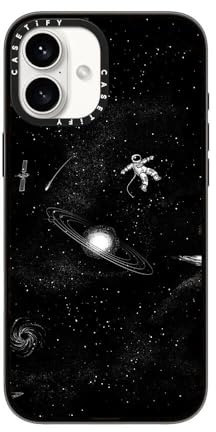 CASETiFY Compact iPhone 16 Plus Case [Lightweight / 4ft. 2X Military Grade Drop Protection/Slim] - Gravity 3.0 - Clear Black