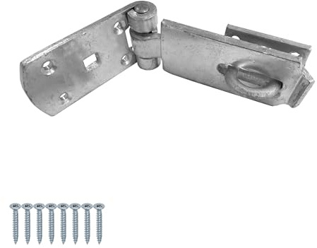 Keypak Heavy Duty Hasp and Staple 125mm Zinc Secuirity Lock | Maximum Security Lock Hardware Set with Weather Resistant Finish