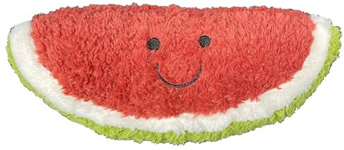 duoyif Plüschtier Wassermelone Kuscheltier, Plüschtier Obst Plüschkissen Spielzeug, Stofftier Schmusetier zum Kuscheln Spielen, Wassermelone Kuscheltier Für Kinder Mädchen Jungen (Plüsch Wassermelone)