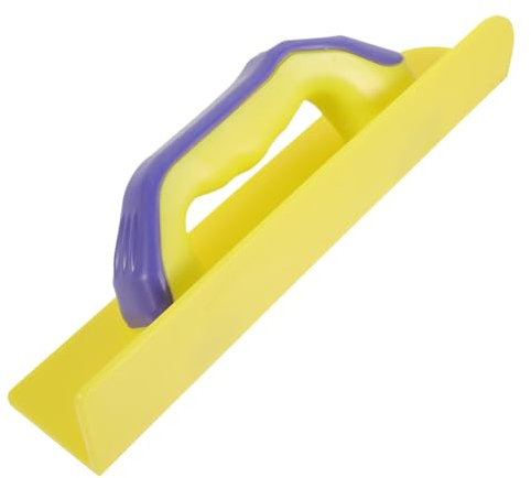 Angoily Gauging Finishing Tool Easy to Clean with Smooth and Even Plastering Effect Plastic Margin Trowel Yellow for Plaster and Concrete for Wall Repair