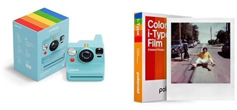 Polaroid - NOW+ Gen3 - Fotocamera istantanea Bluetooth connessa + Pellicola Colore (8 fotos) - Blu Artico