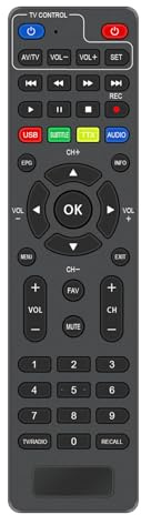 VINABTY Telecomando di ricambio compatibile con Techly receivers IDATA