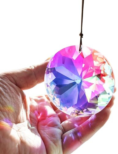 75mm Kristall Prismenkugel Regenbogen Sonnenfänger, AB-farbene facettierte Prismen, hängende Ornamente für Fenster und Garten, Regenbogenmacher, Handwerksdekoration