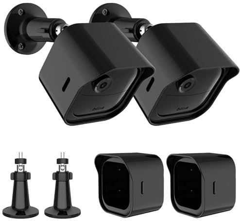 Wall Mount Compatible with Blink Outdoor Camera - Weatherproof Protective Housing for All - New Outdoor 4 (4th Gen) & (3rd Gen), 360° Adjustable Bracket for Security Camera System, 2 Pack