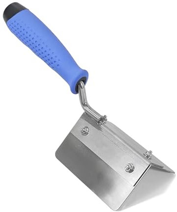 Set professionale di spatole angolari interne ed esterne per angoli retti in progetti di costruzione, robusto acciaio inossidabile