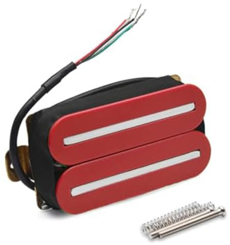 PAGJHRFJG High Output Neck Pickup Dual Hot Rail Humbucker Pickups Easy Install Red