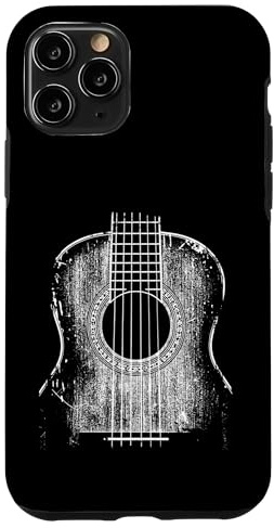 Klassische spanische Gitarre, Grunge-Used-Effekt Hülle für iPhone 11 Pro